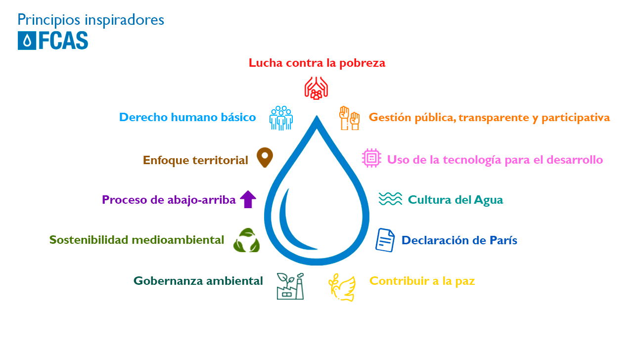 Infografía de los principios inspiradores del FCAS
